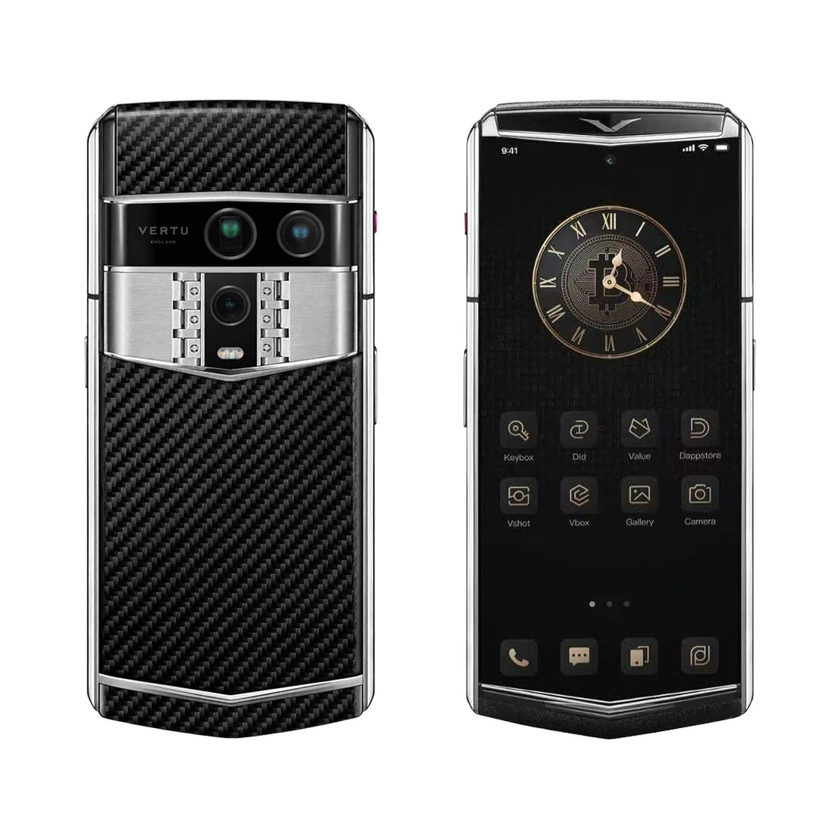 VERTU AGENT Q PHONE CARBON FIBRE SILVER, view 1