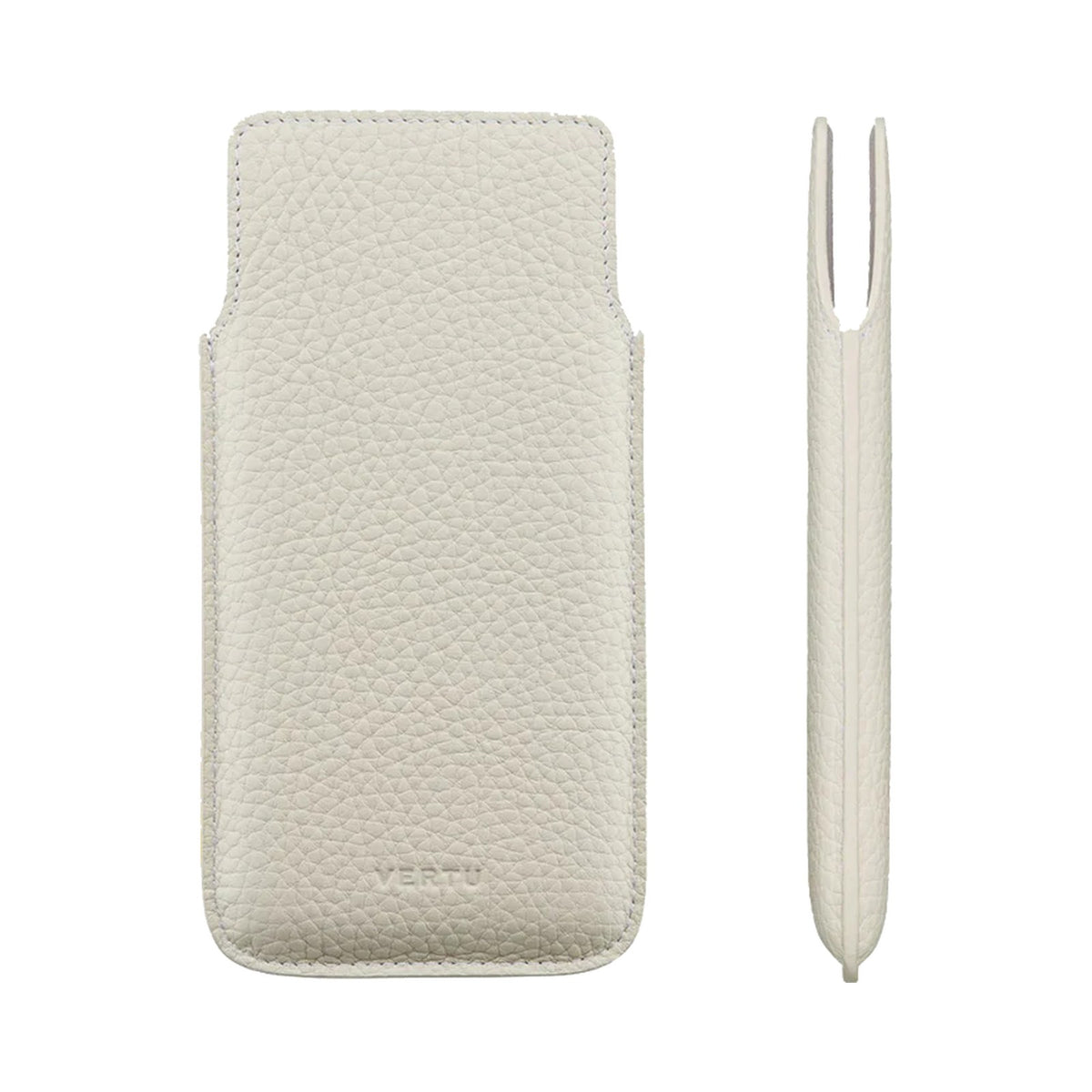 VERTU IVERTU AND METAVERTU CALF LEATHER SLIP CASE WHITE, view 1