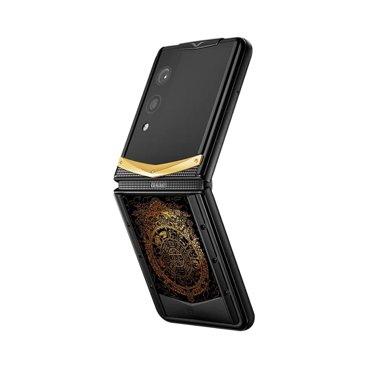 VERTU QUANTUM FLIP PHONE BAGUA GILDED LACQUER GOLD V, view 1
