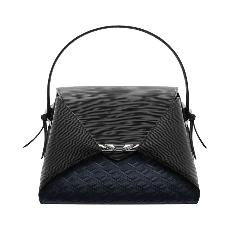 VERTU FOLDED V CATENA WORK HANDBAG NIGHT BLACK