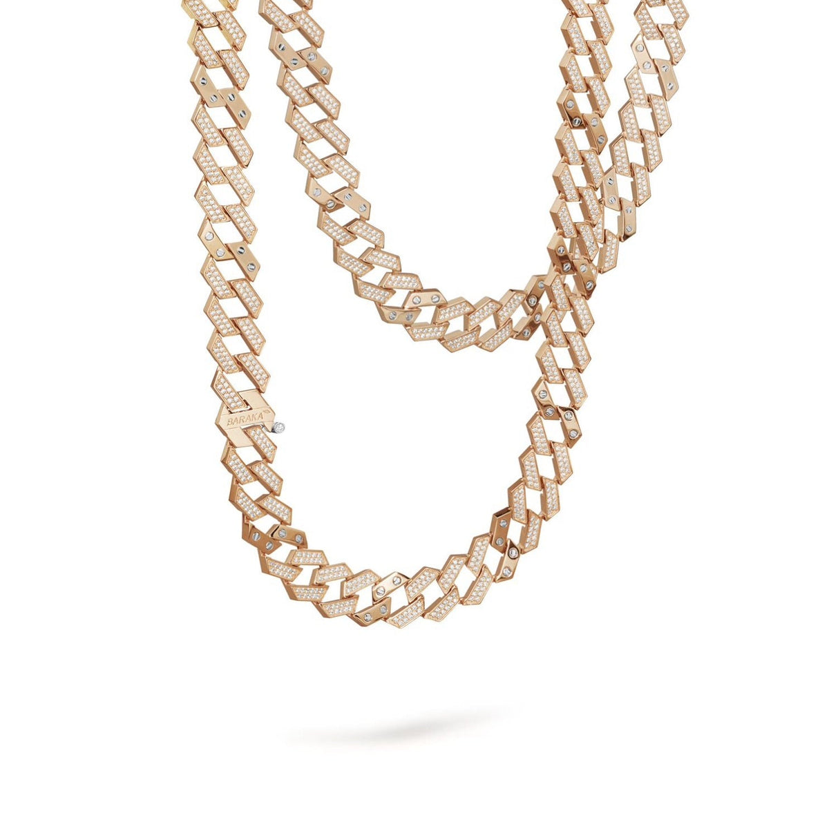 Baraka Ritmika Chain GC324011RBDB, a men's chain in rose and white gold set with diamonds