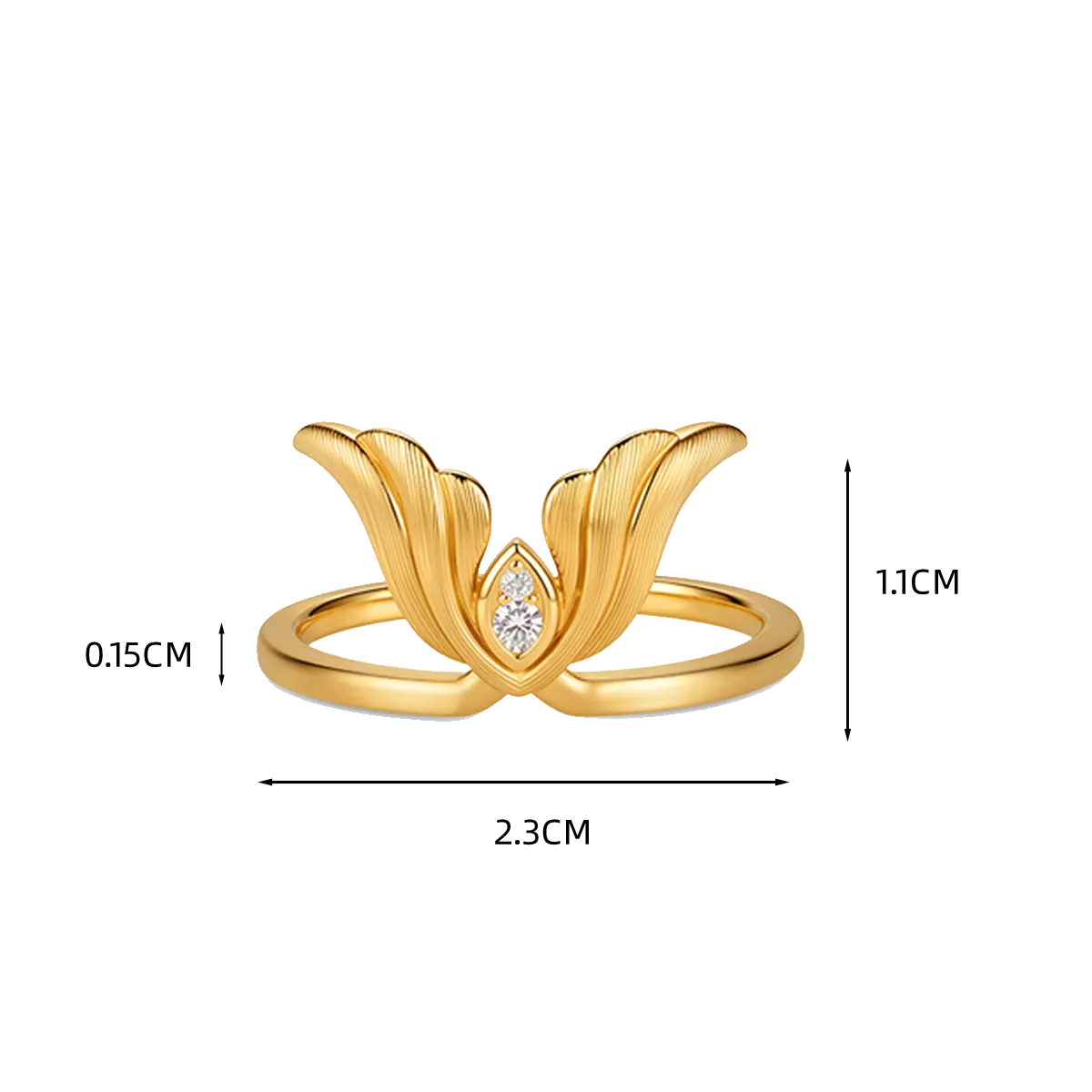 VERTU COR RING RESONANCE SKYWARD 18K GOLD, view 2
