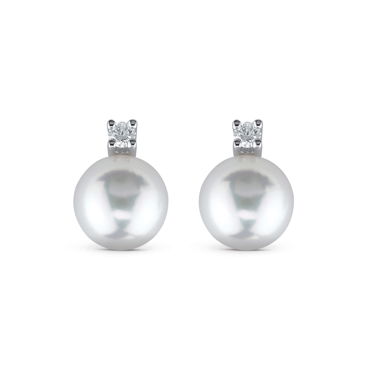 Damiani Le Perle Earrings 20012452, White gold, diamonds and pearls earrings