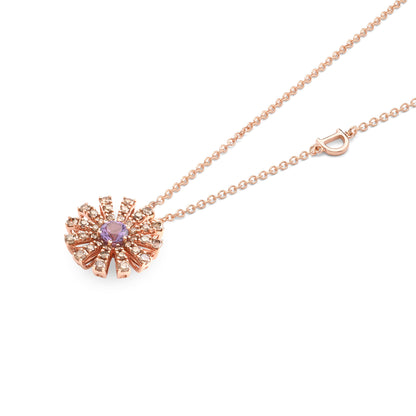 Damiani Margherita Necklace 20072766, An 18k rose gold necklace set with brown diamonds and amethyst