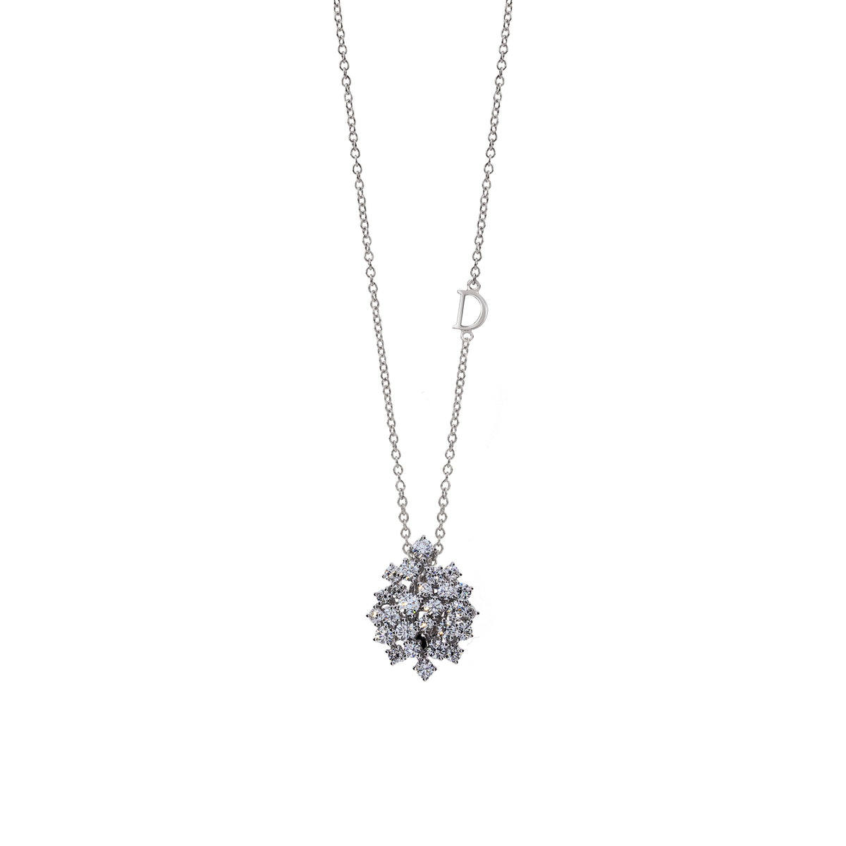 Damiani Mimosa Necklace 20075402, An 18k white gold necklace set with diamonds