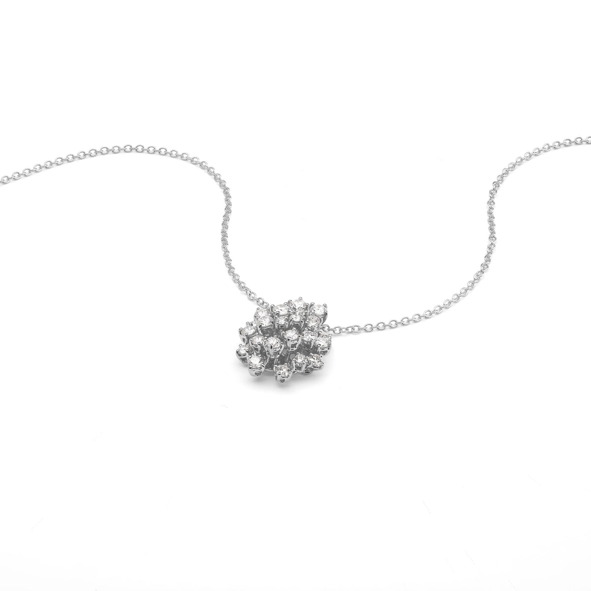 Damiani Mimosa Necklace 20075402, An 18k white gold necklace set with diamonds