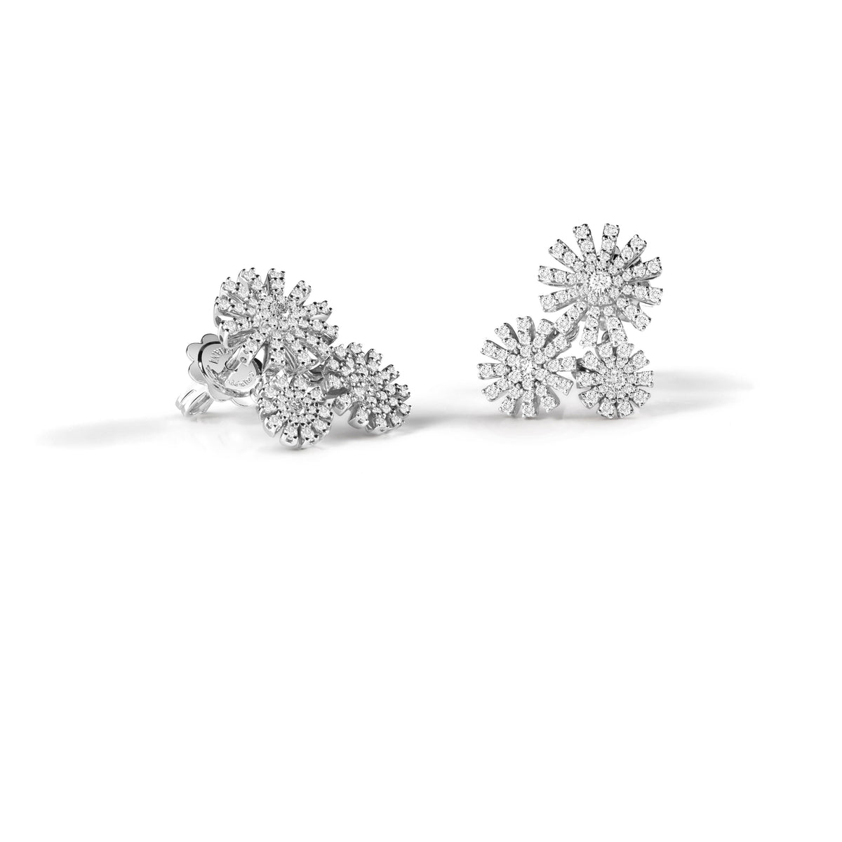 Damiani Margherita Earrings 20075454, A pair of 18k white gold earrings set with diamonds