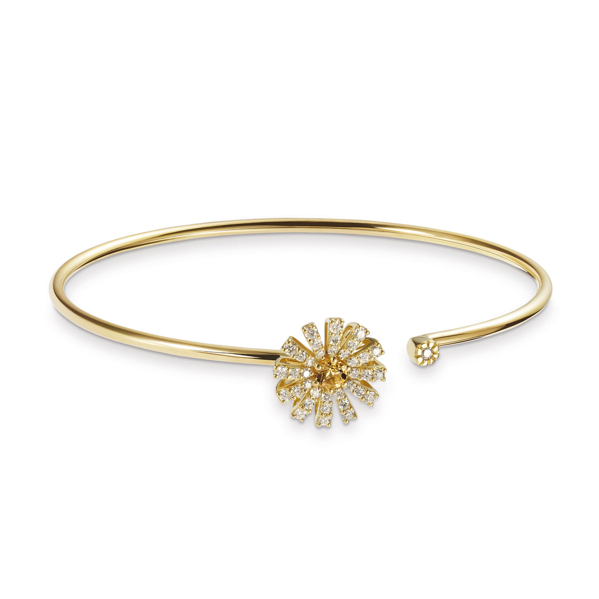 Damiani Margherita Bracelet 20076022, An 18k yellow gold bracelet set with diamonds and citrine quartz