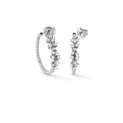 Damiani Mimosa Earrings 20078493, White gold and diamonds earrings
