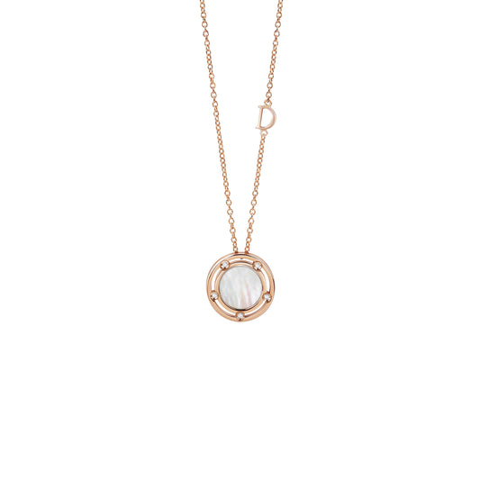 Damiani D.Side Necklace 20082541, An 18k rose gold necklace set with diamonds and pearls