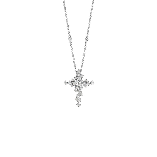 Damiani Mimosa Necklace 20084100, An 18k white gold necklace set with diamonds