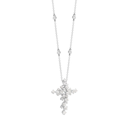 Damiani Mimosa Necklace 20084100, An 18k white gold necklace set with diamonds