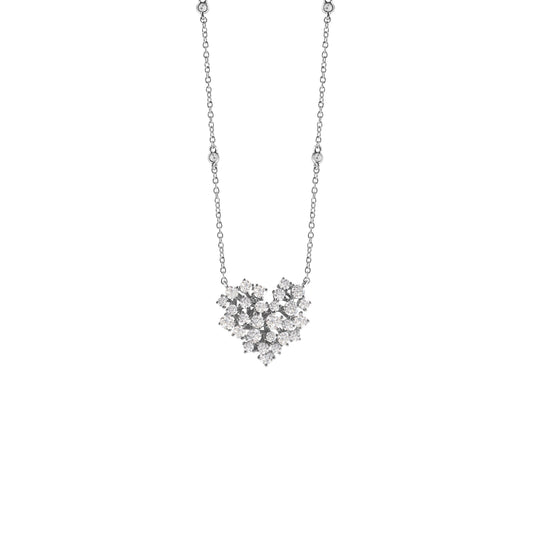 Damiani Mimosa Necklace 20084781, An 18k white gold necklace set with diamonds