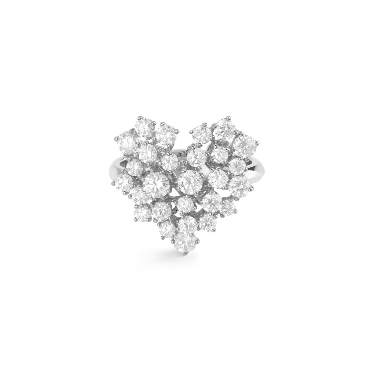 Damiani Mimosa Ring 20084782, An 18k white gold ring set with diamonds