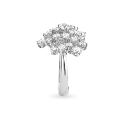 Damiani Mimosa Ring 20084782, An 18k white gold ring set with diamonds