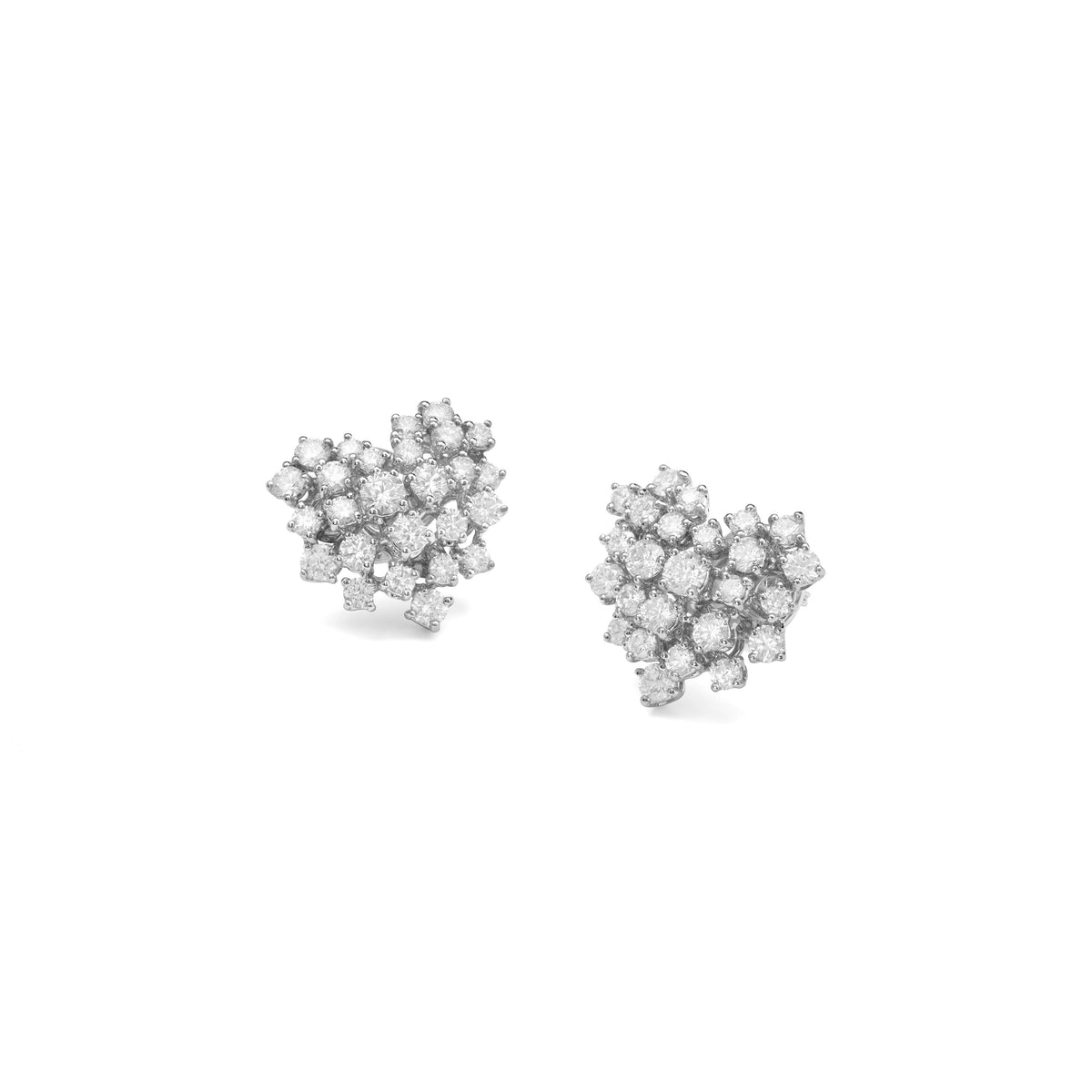 Damiani Mimosa Earrings 20084783, A pair of 18k white gold earrings set with diamonds