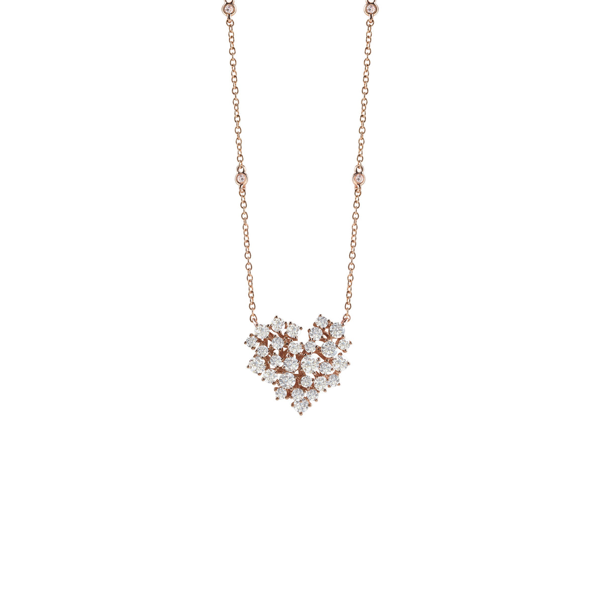 Damiani Mimosa Necklace 20084846, An 18k rose gold necklace set with diamonds