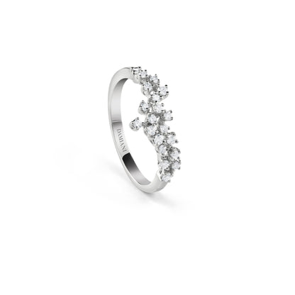 Damiani Mimosa Ring 20086882, An 18k white gold ring set with diamonds