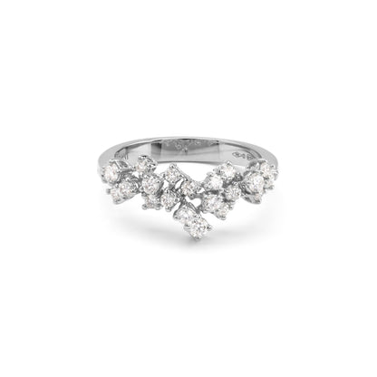 Damiani Mimosa Ring 20086882, An 18k white gold ring set with diamonds