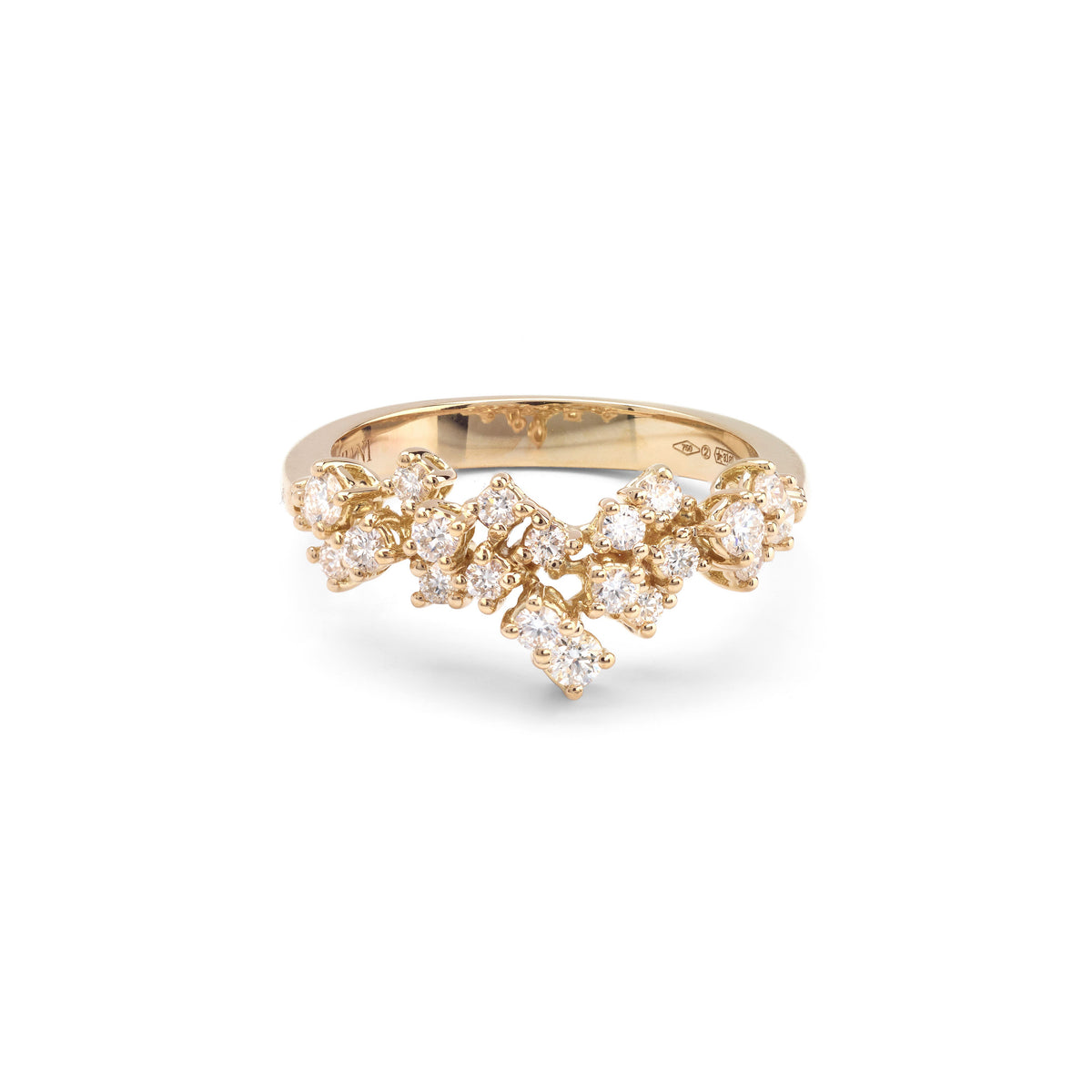 Damiani Mimosa Ring 20086884, An 18k yellow gold ring set with diamonds