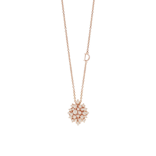 Damiani Mimosa Necklace 20088126, An 18k rose gold necklace set with diamonds