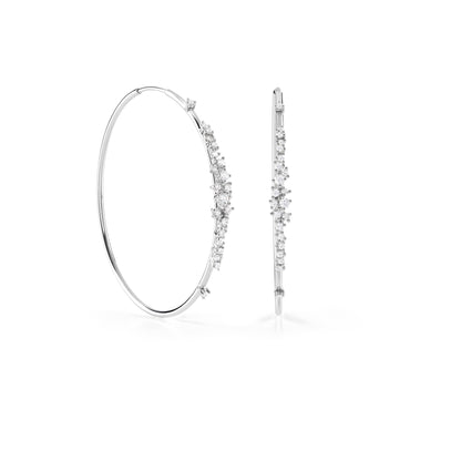 Damiani Mimosa Earrings 20088451, A pair of 18k white gold earrings set with diamonds