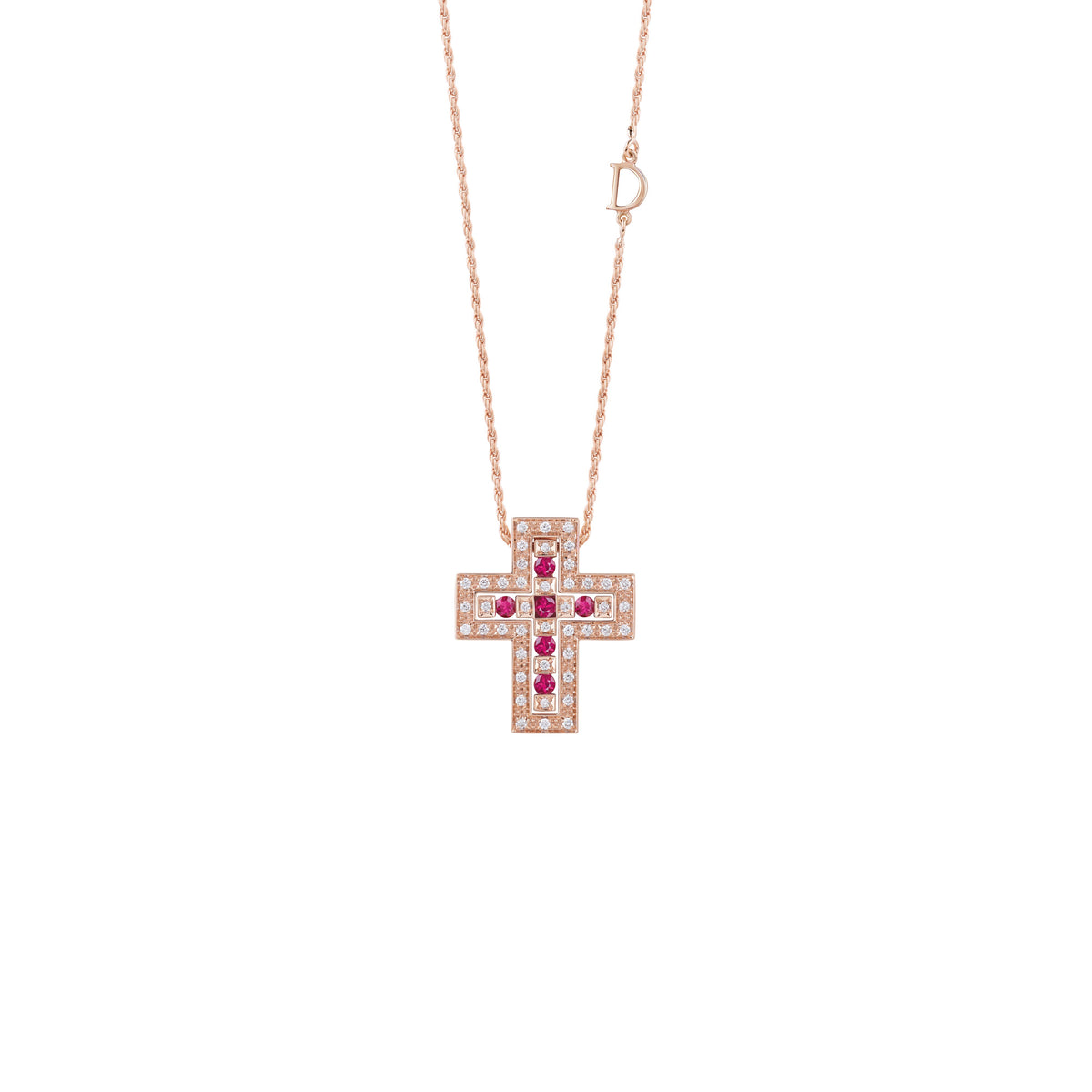 Damiani Belle Epoque Necklace 20089195, An 18k rose gold necklace set with diamonds and rubies