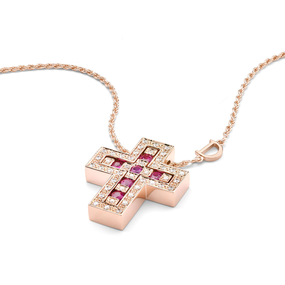 Damiani Belle Epoque Necklace 20089195, An 18k rose gold necklace set with diamonds and rubies