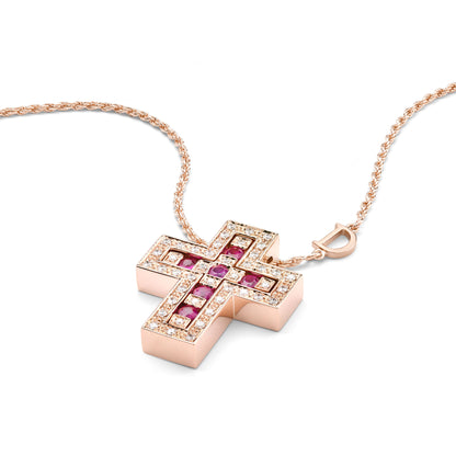 Damiani Belle Epoque Necklace 20089195, An 18k rose gold necklace set with diamonds and rubies