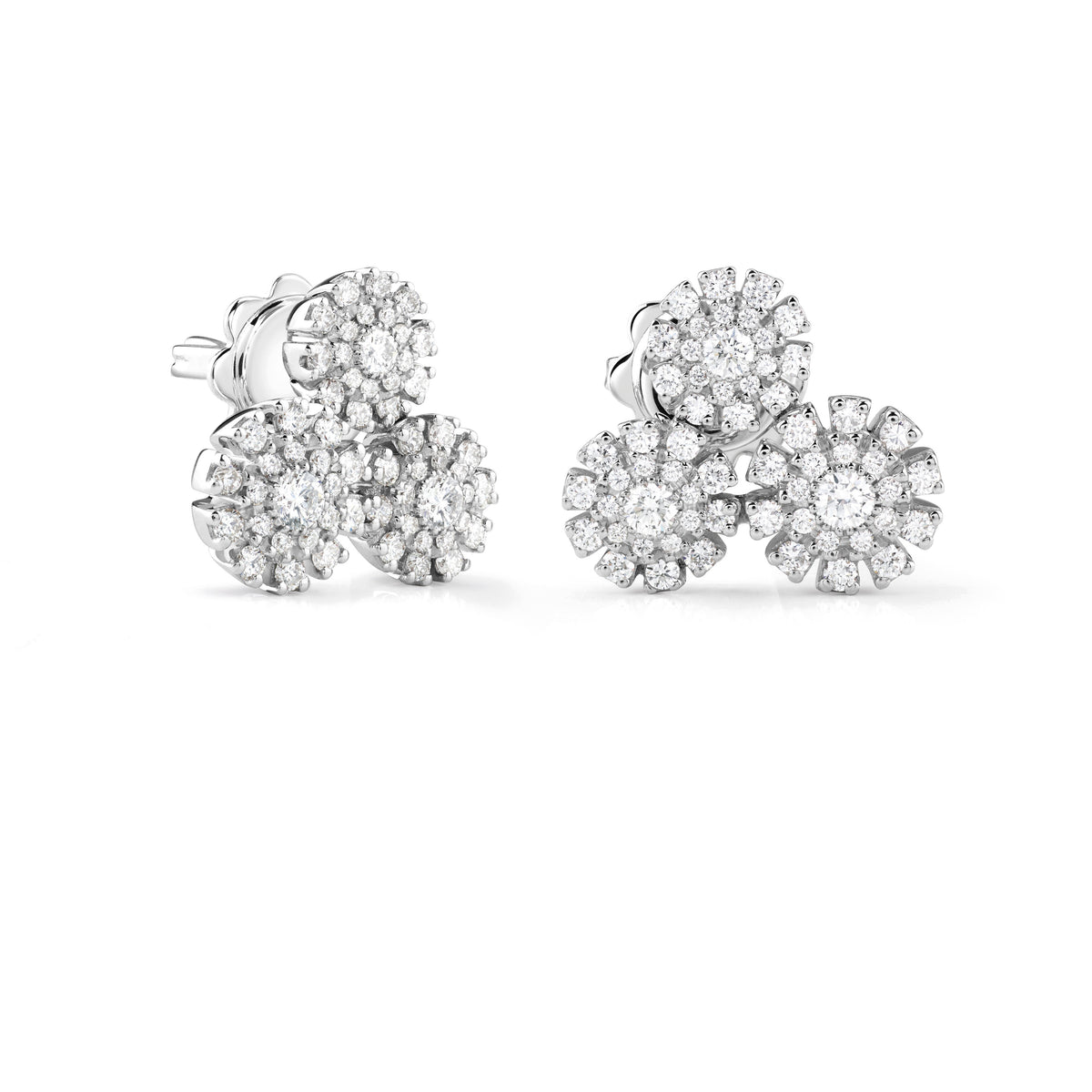 Damiani Margherita Earrings 20089285, A pair of 18k white gold earrings set with diamonds