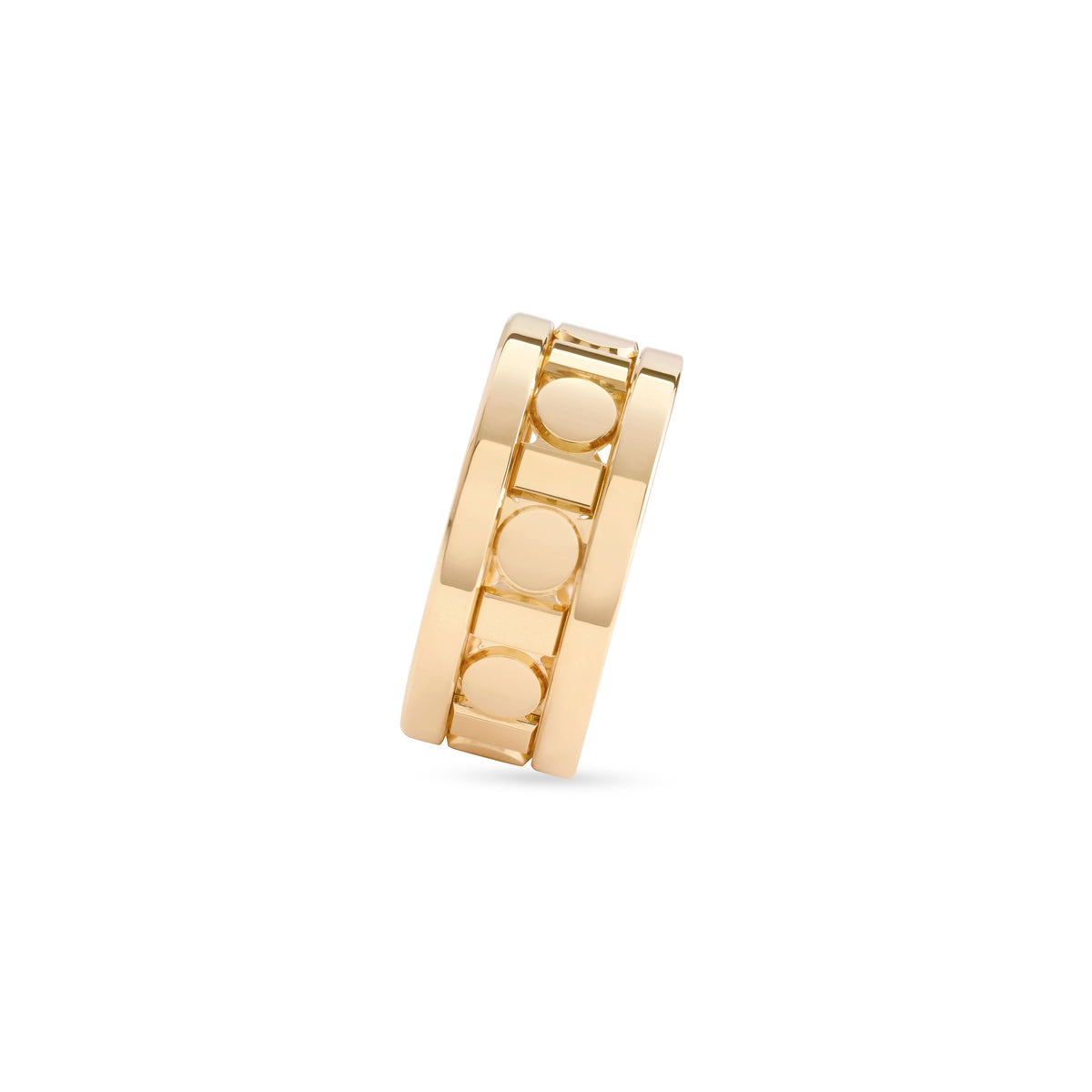 Damiani Belle Epoque Reel Ring 20093143, Wide Yellow-Gold Band Ring, 8.3 mm
