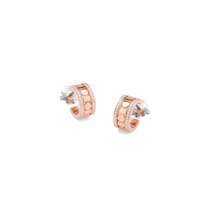 Damiani Belle Epoque Earrings 20093333, A pair of 18k rose gold earrings set with diamonds