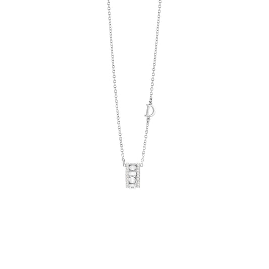 Damiani Belle Epoque Reel Necklace 20094032, White gold and diamonds necklace, 5,7 mm