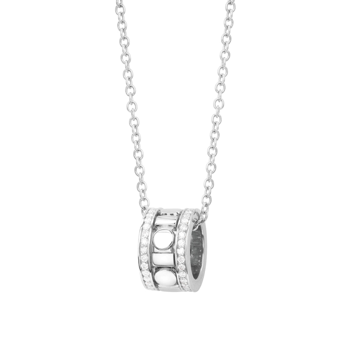 Damiani Belle Epoque Reel Necklace 20094032, White gold and diamonds necklace, 5,7 mm