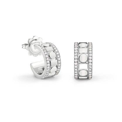 Damiani Belle Epoque Earrings 20094036, A pair of 18k white gold earrings set with diamonds