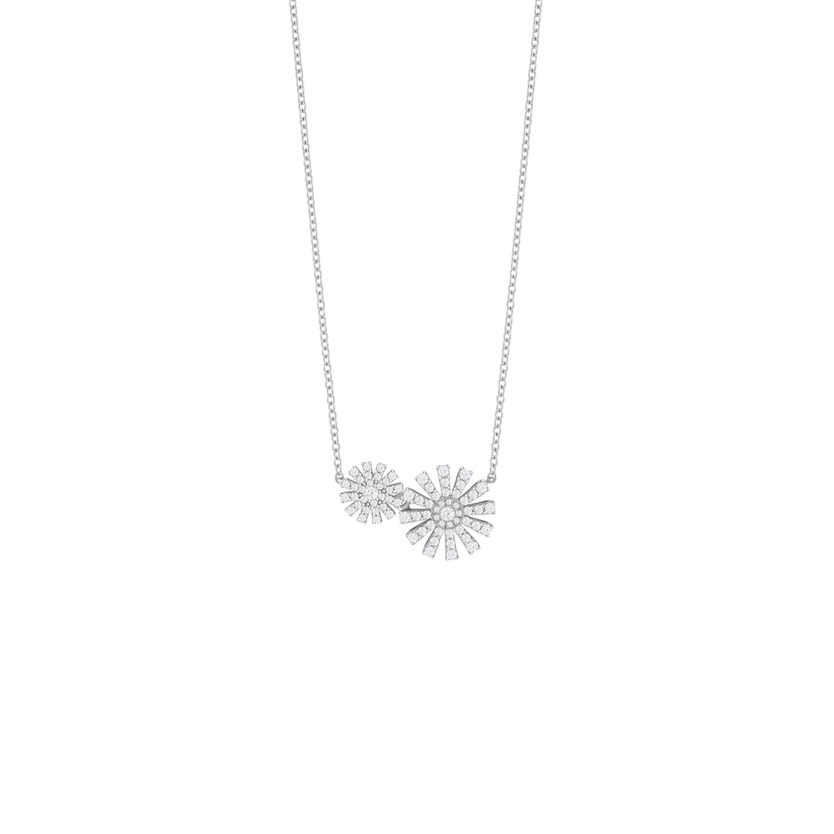 Damiani Margherita Necklace 20102418, An 18k white gold necklace set with diamonds