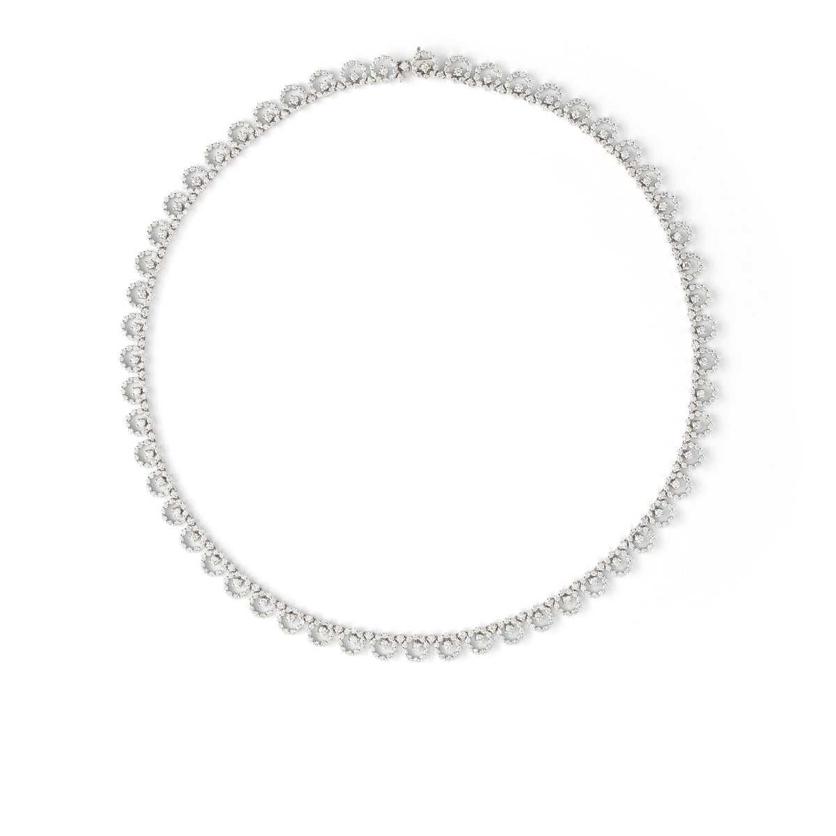Damiani Juliette Necklace 20102430, An 18k white gold necklace set with diamonds