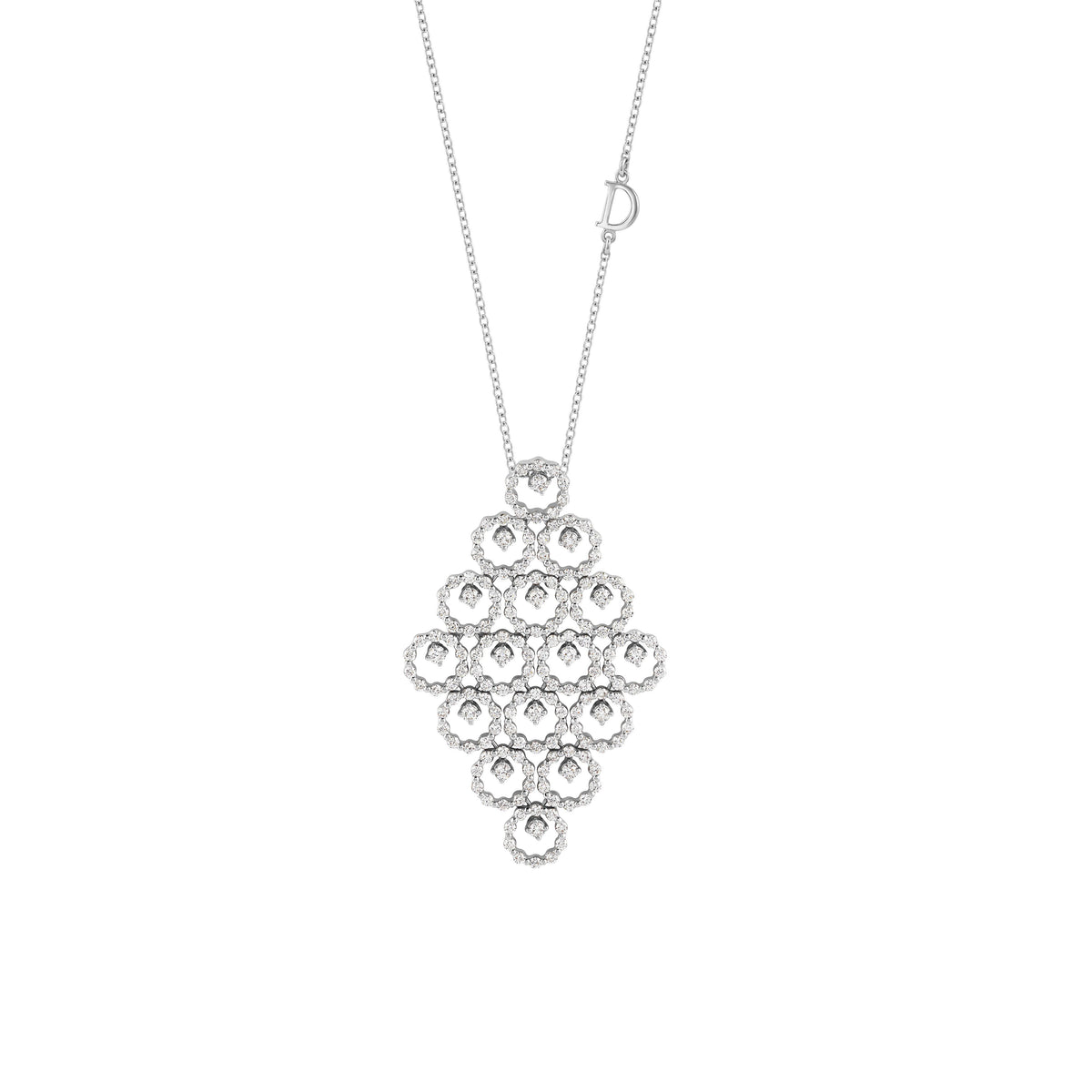 Damiani Juliette Necklace 20102439, An 18k white gold necklace set with diamonds