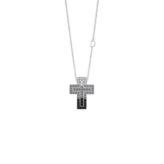 Damiani Belle Epoque Cross 20102480, An 18k white gold cross pendant set with diamonds
