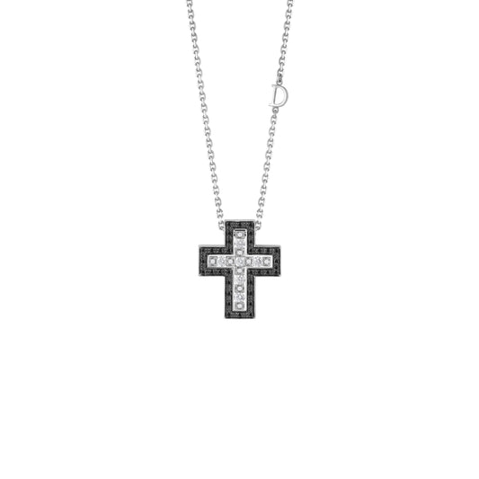 Damiani Belle Epoque Cross 20104491, An 18k white gold cross pendant set with diamonds