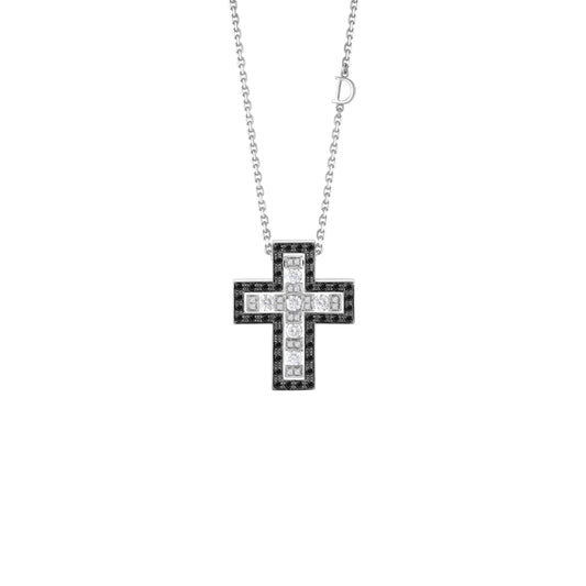 Damiani Belle Epoque Cross 20104492, An 18k white gold cross pendant set with diamonds