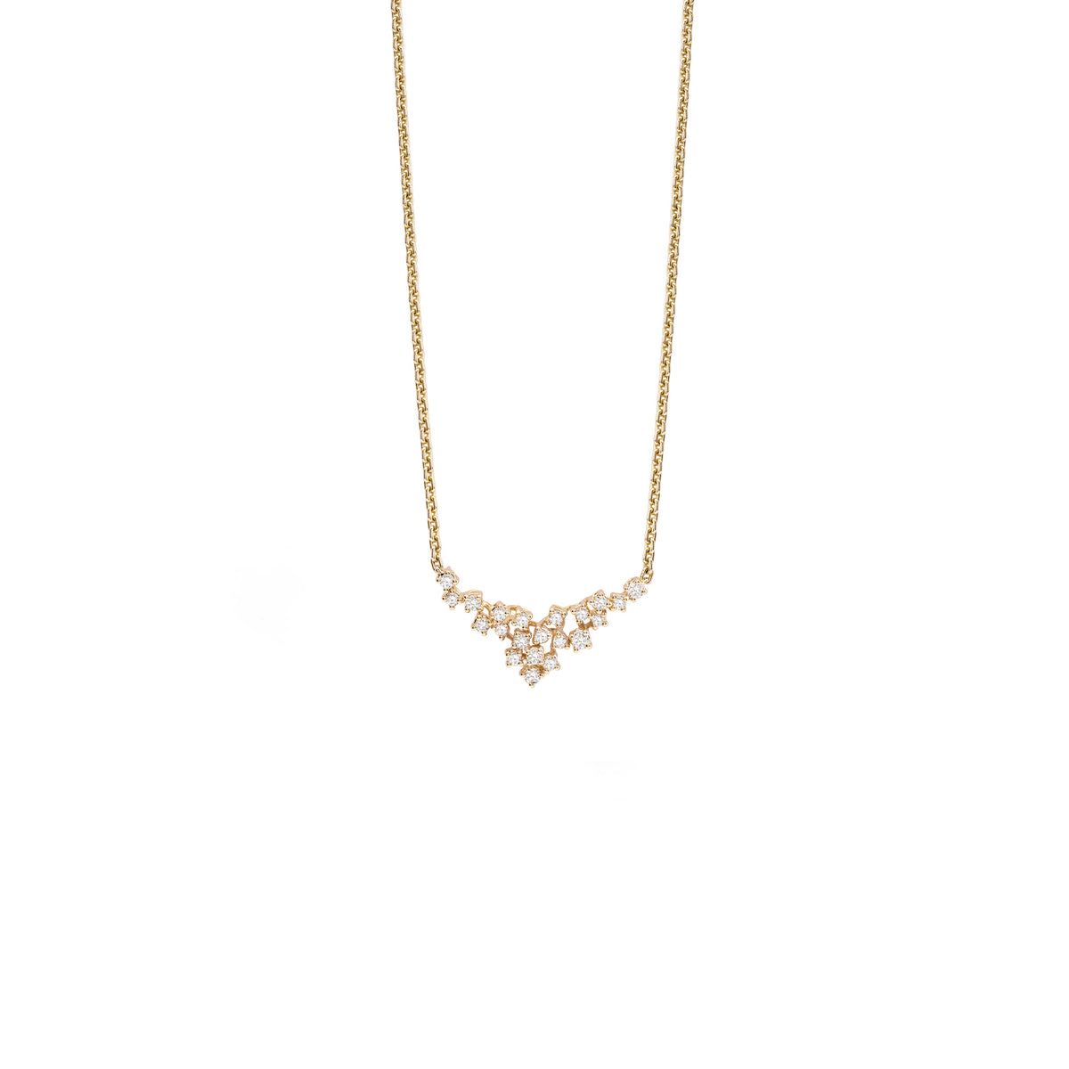 Damiani Mimosa Necklace 20104954, An 18k yellow gold necklace set with diamonds