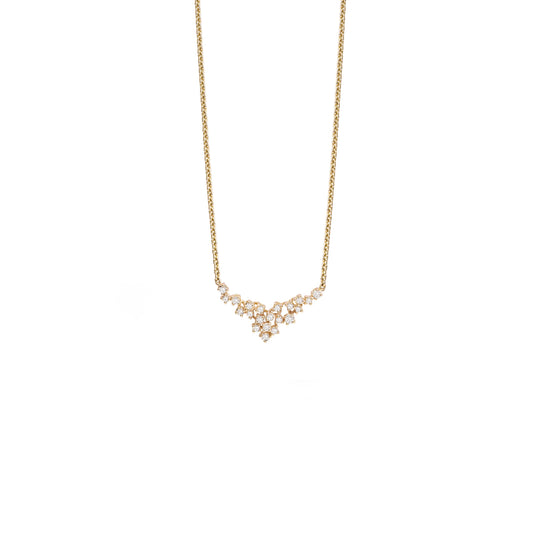 Damiani Mimosa Necklace 20104954, An 18k yellow gold necklace set with diamonds