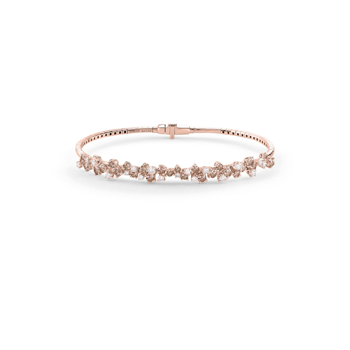 Damiani Mimosa Bracelet 20106420, Pink gold, white diamonds and brown diamonds bracelet