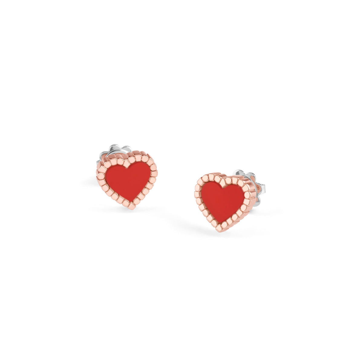 Damiani Belle Epoque Earrings 20109041, A pair of 18k rose and white gold earrings