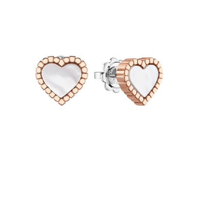 Damiani Belle Epoque Earrings 20109043, A pair of 18k rose and white gold earrings set with pearls