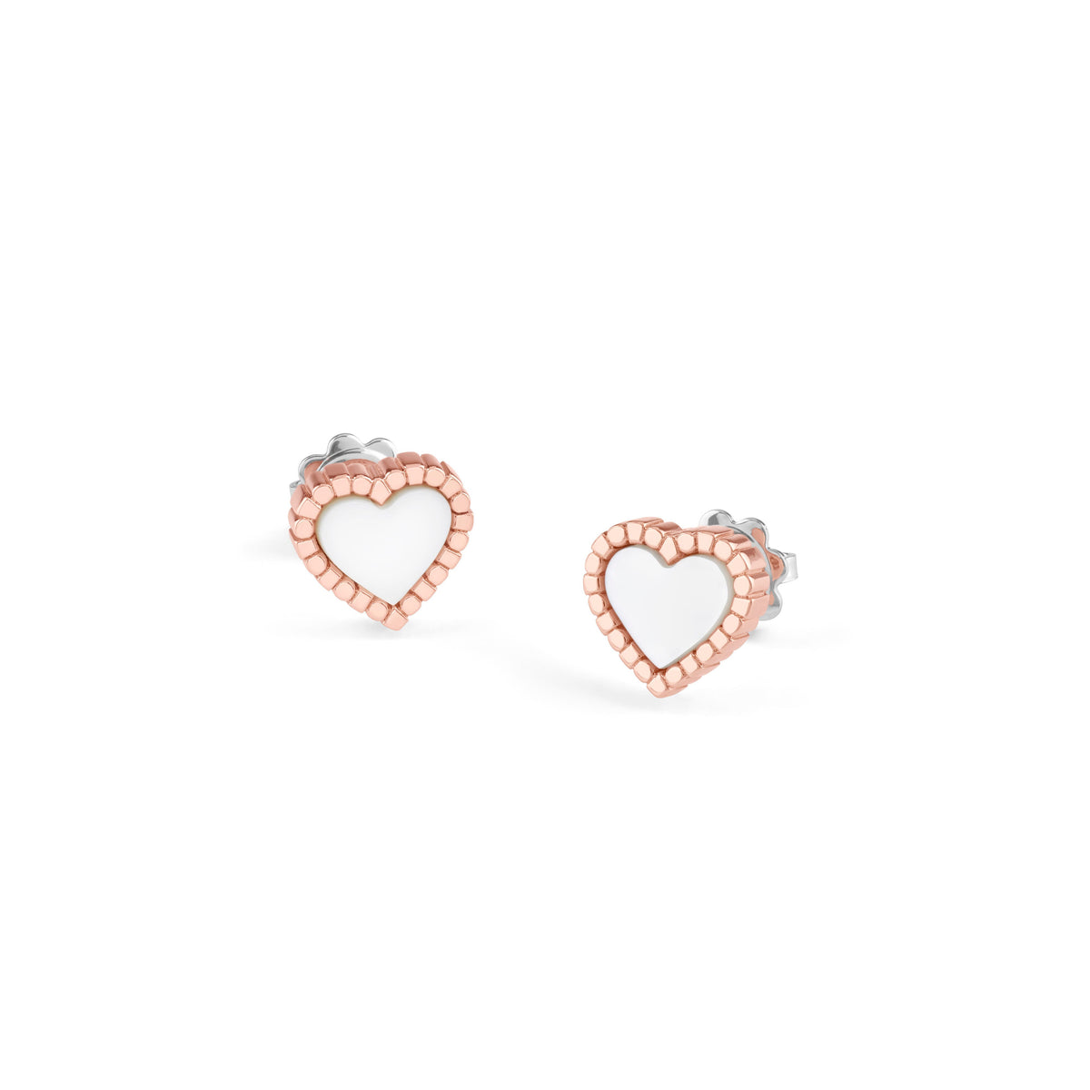 Damiani Belle Epoque Earrings 20109043, A pair of 18k rose and white gold earrings set with pearls
