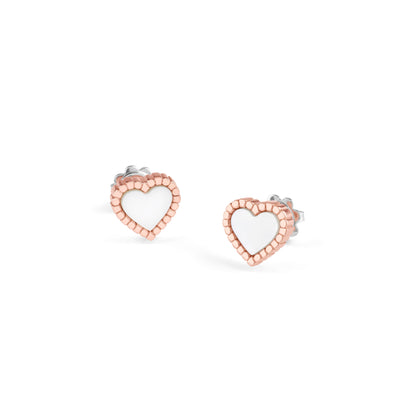 Damiani Belle Epoque Earrings 20109043, A pair of 18k rose and white gold earrings set with pearls