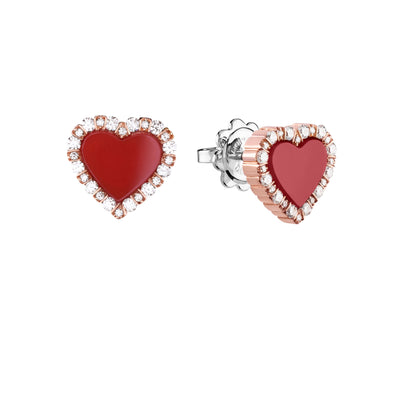 Damiani Belle Epoque Earrings 20109044, A pair of 18k rose and white gold earrings set with diamonds