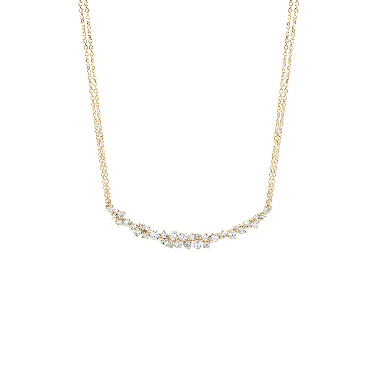 Damiani Mimosa Necklace 20110809, An 18k yellow gold necklace set with diamonds